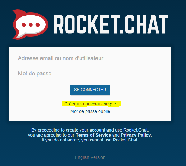 Créer un nouveau compte